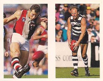 1993 Select AFL Stickers #7 Stewart Loewe / Gary Ablett Sr. Front